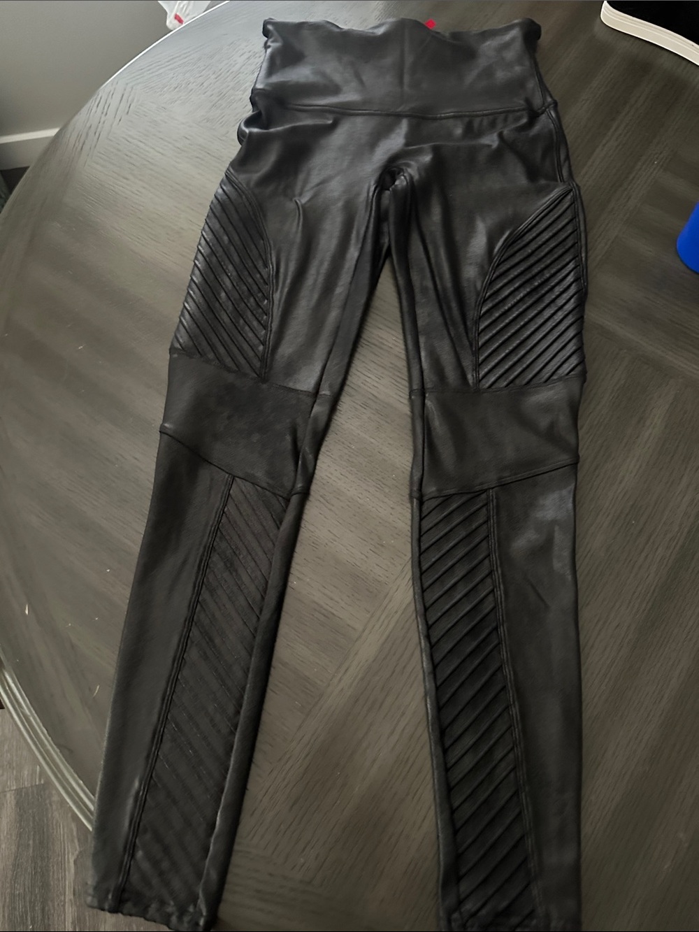 SPANX Black Moto-Style Joggers